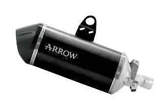 72512Skn  Arrow Sonora Slip-On Exhaust, Titanium Dark With Carbon End Cap For Honda Africa Twin Crf1100l 2020- 2025 1