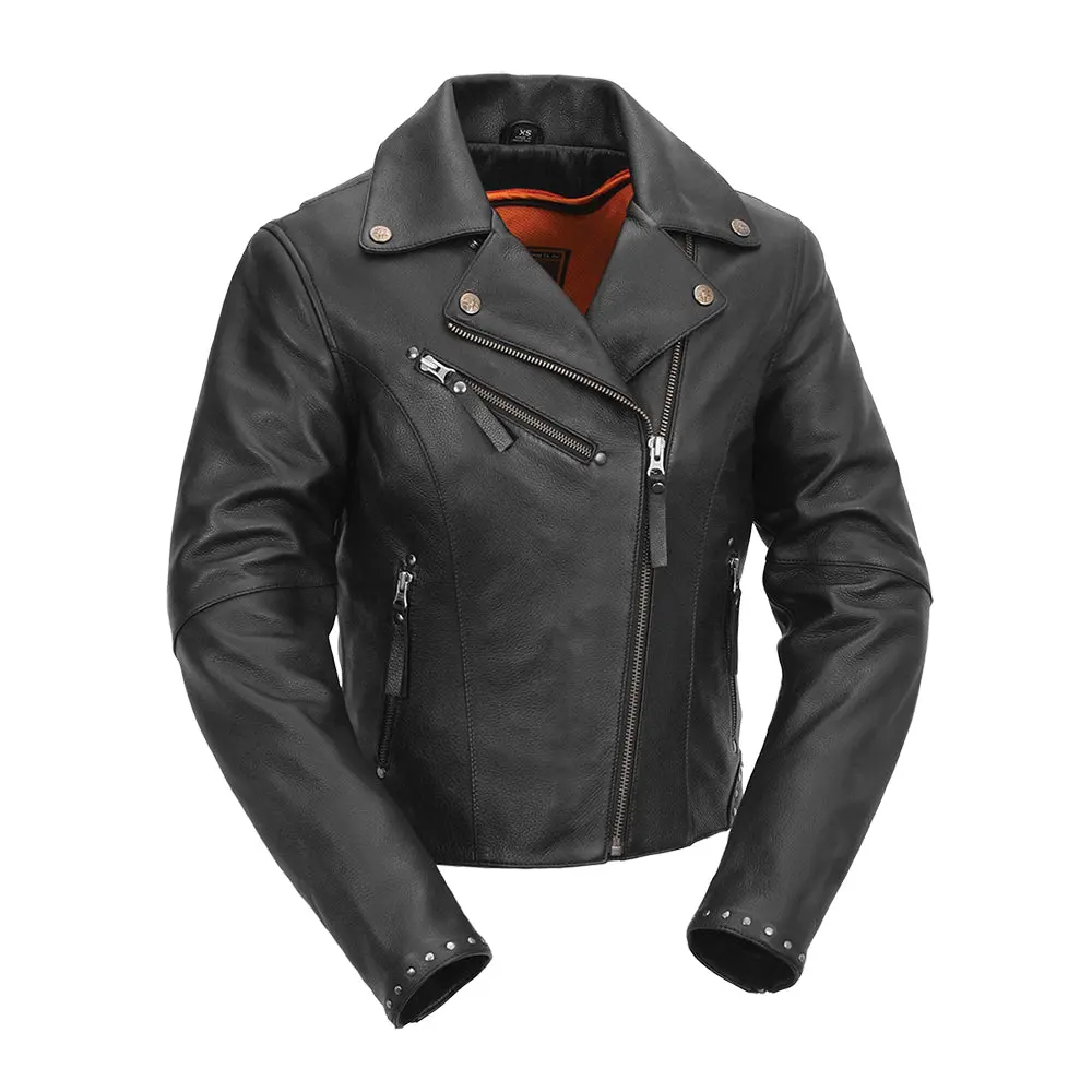 Scarlett Star - Womens Motorcycle Leather Jacket 1