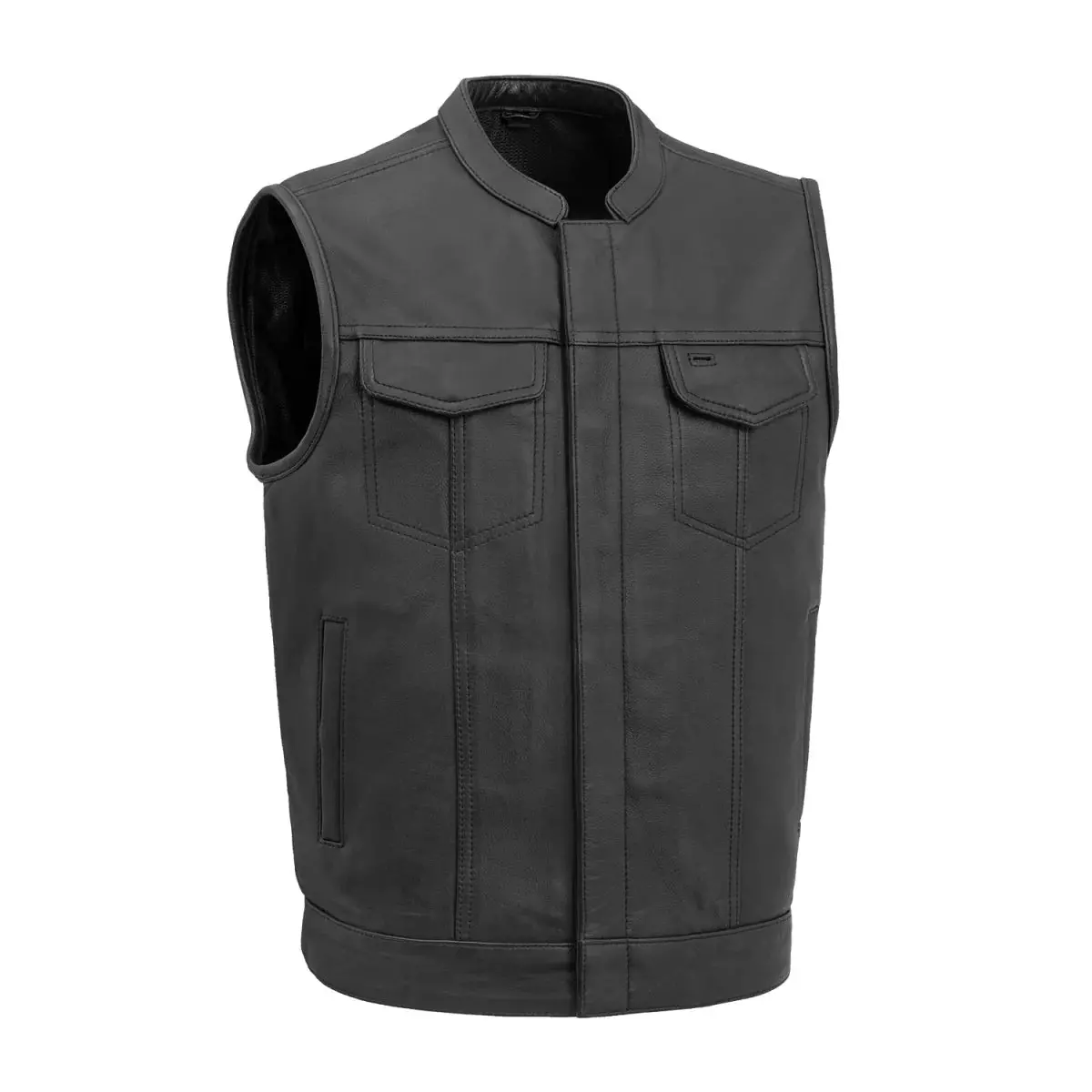 Sharp Shooter Men's Motorcycle Leather Vest 1