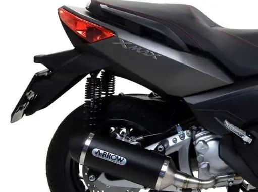 53523Ann  Arrow Yamaha X-Max 300 '17/20 Homologated Aluminium Dark Urban Silencer With Dark Stainless Steel End Cap 1