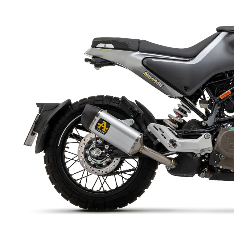 72631Ak Arrow Husqvarna Svartpilen 401 2020-2024  Homologated Aluminum Indy Race Exhaust With Welded Link Pipe 1