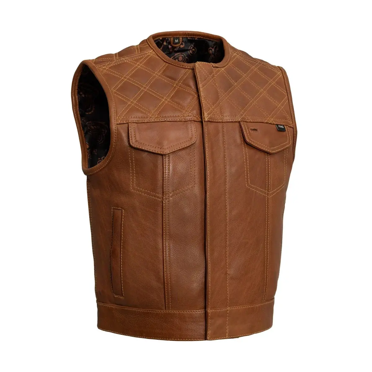 Timber Men's Motorcycle Leather Vest (Limited Edition) 1