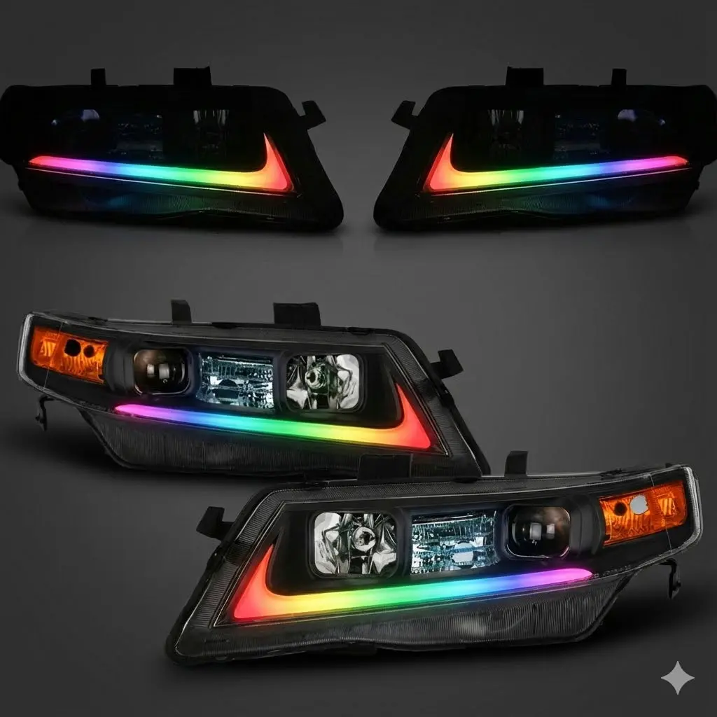 Ntxglow Rgb Headlights (2004 - 2008 Acura Tsx Cl9) 1
