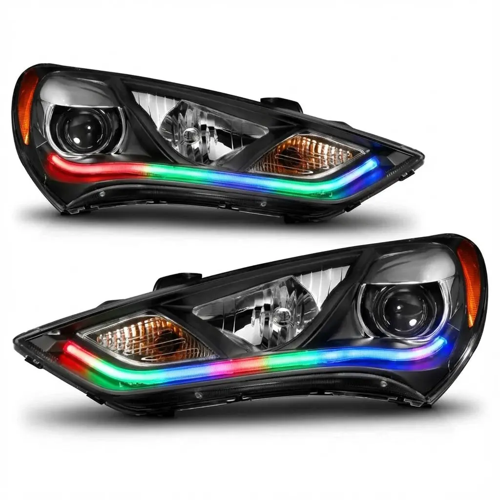 Ntxglow Rgb Headlights (2013 - 2016 Hyundai Genesis Coupe Bk2) 1