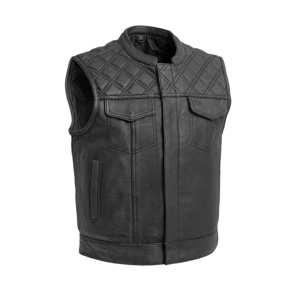 Upside Men's Club Style Leather Vest 1