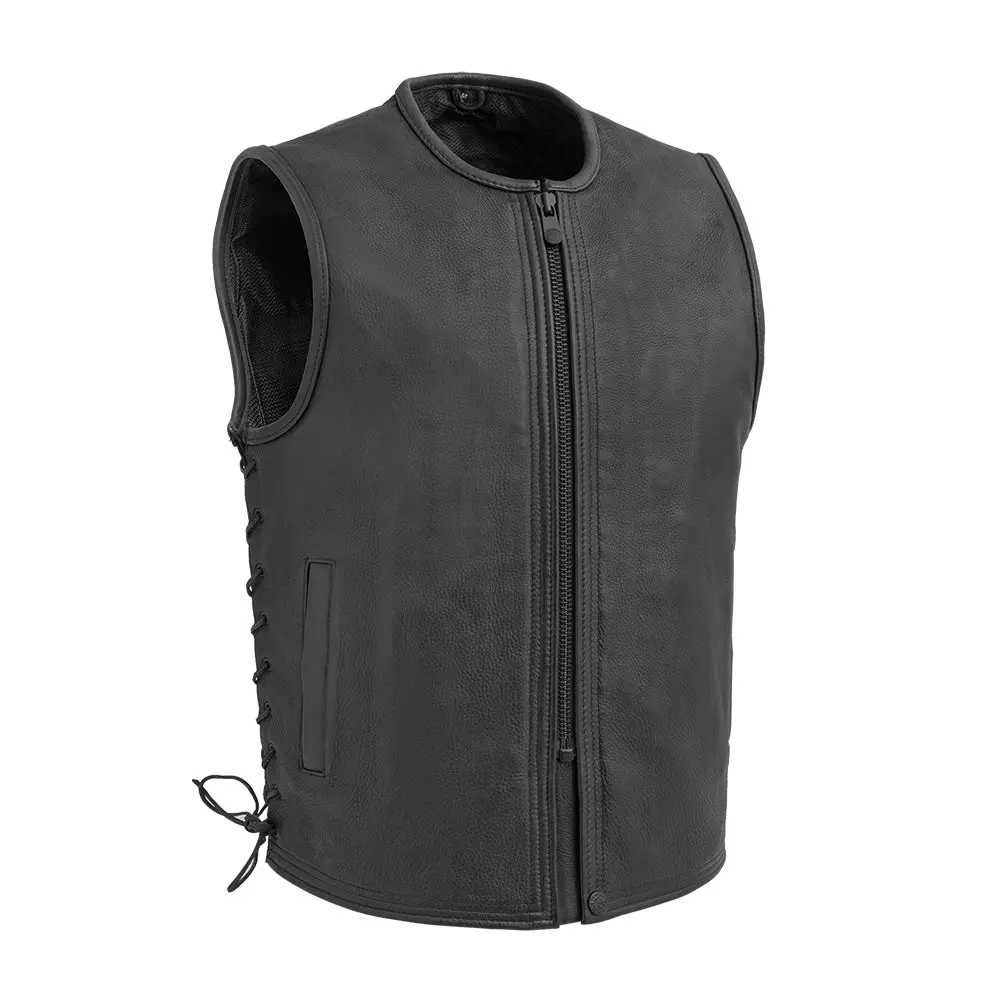 Venom Men's Motorcycle Leather Vest 1